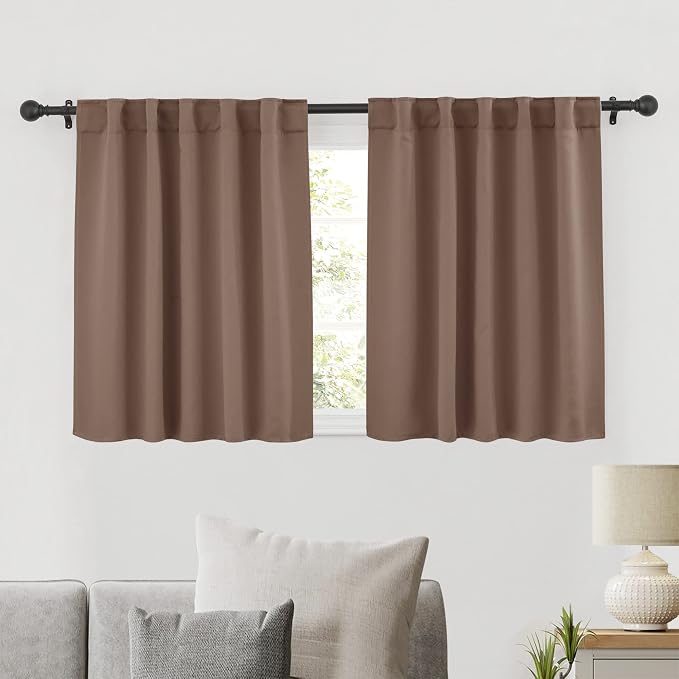 RYB HOME Short Curtains for Kitchen, W42 x L36 inch by RYBHOME
