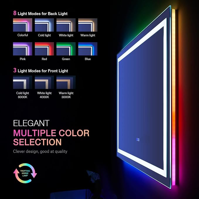 LOAAO 32"X32" LED Bathroom Mirror - Image 4