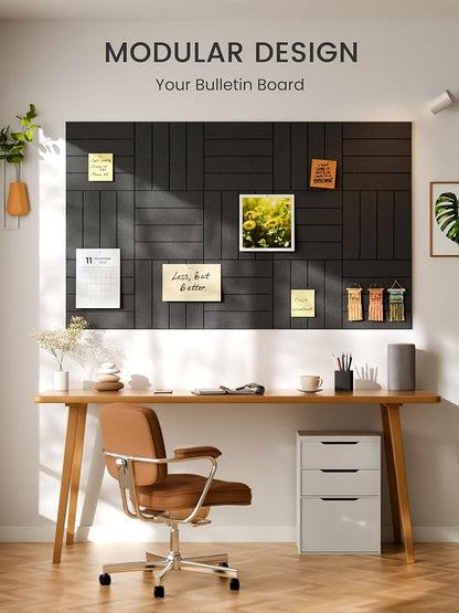 Bumusty Large Cork Board Alternative-36 x 24" Felt Bulletin Board Tiles - Image 6