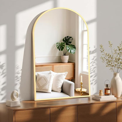 NEWBULIG 26X38 Inch Arched Bathroom Mirror by NEWBULIG