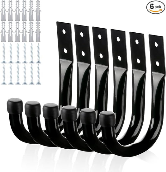 KURUI Metal Wall Hooks for Hanging Heavy Duty, Large Utility J Hooks by KURUI