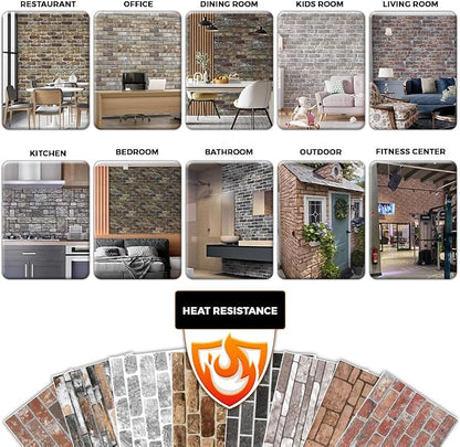 IZODEKOR 3D Wall Panels Brick Effect - Image 4