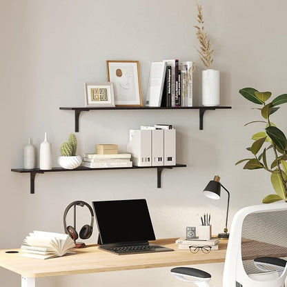 DINZI LVJ Long Wall Shelves, 55.1Inch Floating Shelves Wall Mounted, Extra - Image 7