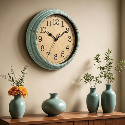 Wall Clock, 9 Inch Silent Wall Clocks Battery Operated, Decorative Clocks - Image 6