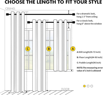 MIULEE Blackout Curtains for Bedroom Living Room 2 Panels, Thermal Insulated - Image 7