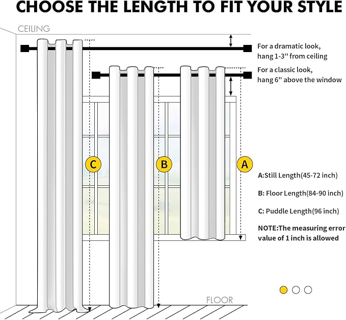 MIULEE Blackout Curtains for Bedroom Living Room 2 Panels, Thermal Insulated - Image 7