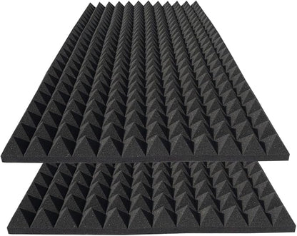 2 Pack Sound Proof Foam Panels for Walls, High Density Fire Resistant by Unknown