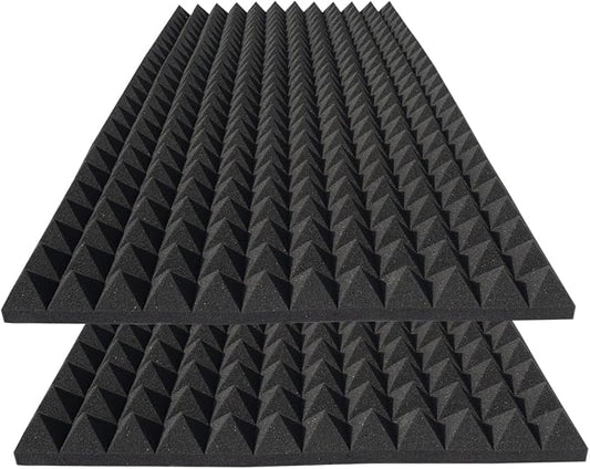 2 Pack Sound Proof Foam Panels for Walls, High Density Fire Resistant by Unknown