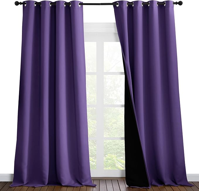 NICETOWN 100% Blackout Blinds, 52 inches x 102 inches, Laundry Room Decor by NICETOWN