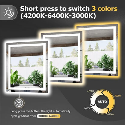 Hivone 30X36 LED Bathroom Mirror - Image 7