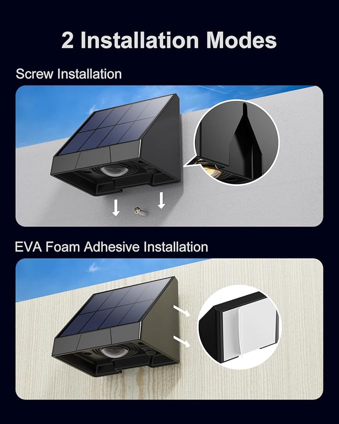 16 Pack Decorative Solar Powered Fence Lights Outdoor Waterproof with Cool White LED Spot Lens, for Outside Wall, Deck, Patio, Yard, Rail, Garage, Pool, Designed for Enhanced Security, Easy Install