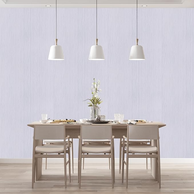 White Grasscloth Wallpaper Peel and Stick Texture Contact Paper 15.7"x120" - Image 4