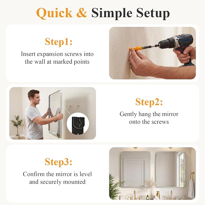 NEWBULIG 32X40 Inch Bathroom Mirror - Image 5