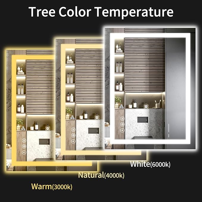 LED Bathroom Mirrors 32"x36" Bathroom Mirror - Image 5