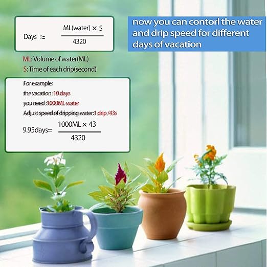 LABOTA 24 Pack Self Watering Spikes for Plant, Outdoor Automatic Plants Waterer, Insert Devices with Adjustable Vavle Switch for Garden Water Planter System Indoor & Outdoor