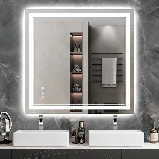 40x38 Inch LED Bathroom Mirror by Wedhouc