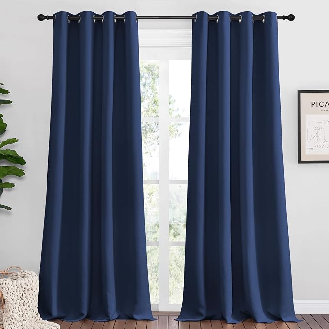 NICETOWN Bedroom Blackout Curtains Panels, 1 Pair, 55 inches by 94 Inch by NICETOWN