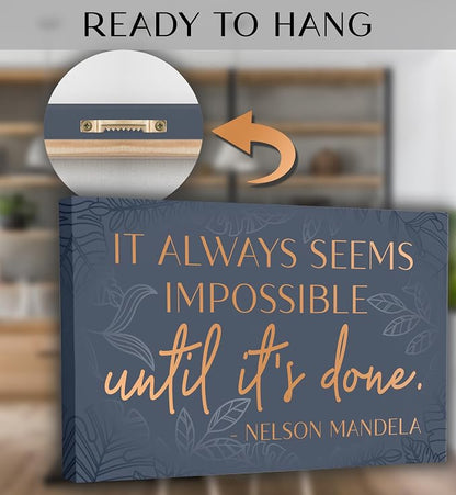 HoneyKICK Nelson Mandela Inspirational Quote Canvas Wall Art - Image 4