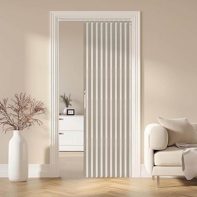 AJAZZ 100% Blackout Magnetic Door Curtain Accordion Doors Interior Accordion by AJAZZ