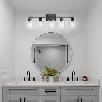 Ascher 5-Light Bathroom Light Fixtures, 33 Inch Vanity Lights - Image 9