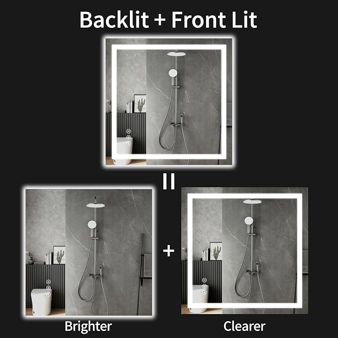 LED Bathroom Mirrors 32"x32" Bathroom Mirror - Image 2