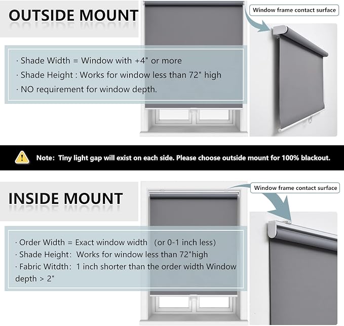 Cordless Roller Shades Blackout Blinds - Image 7
