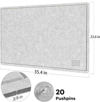 Lightomorrow Bulletin Board, 36 x 24 inches Felt Board - Image 3