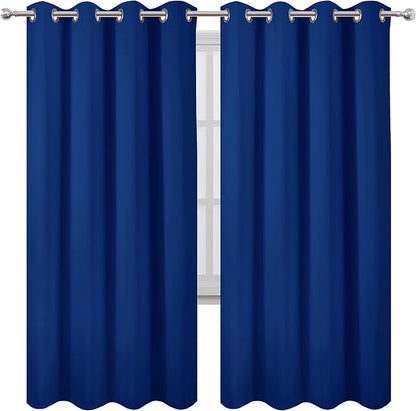 LEMOMO Blackout Curtains 52 x 72 inch/Royal Blue Curtains Set of 2 - Image 2