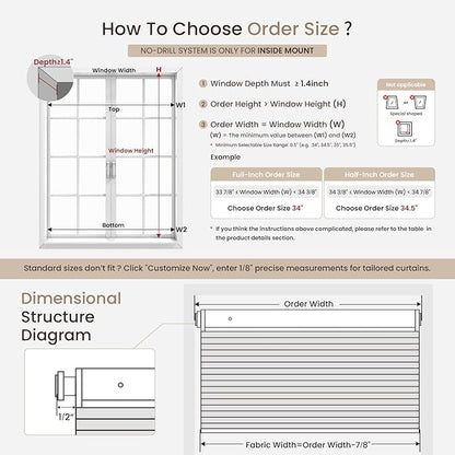 Grandekor No Drill No Tools Cordless Cellular Shades, 35.5" W x 64" H, UV - Image 2