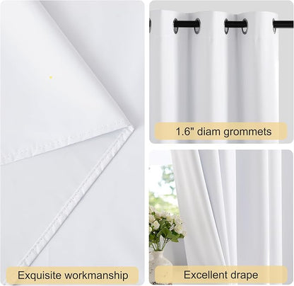 NICETOWN 100% Blackout Curtains Thermal Insulated Room Darkening Drapes Window - Image 2