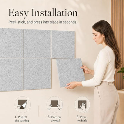Large Cork Boards for Walls – 48" x 36" Self Adhesive Felt Wall Tiles - Image 4