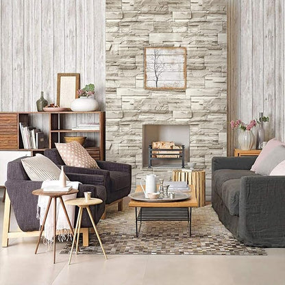 Jeweluck Stone Wallpaper Peel and Stick Brick Wallpaper 17.7”×236.2” Brick - Image 4