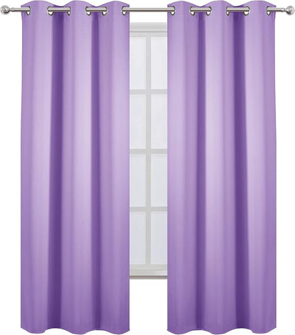 LEMOMO Blackout Curtains 38 x 84 inch/Lavender Curtains Set of 2 Panels/Thermal - Image 2