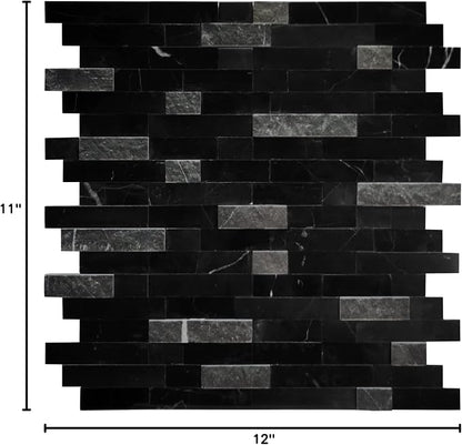 SUNWINGS 5-Sheet Peel and Stick Mosaic Natural 3D Stone Self Adhesive Marble - Image 10