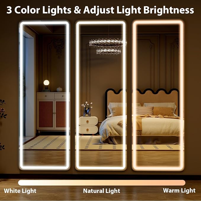 Full Length Mirror with LED Lights, LED Mirrors Full Length Floor Mirror Full - Image 5