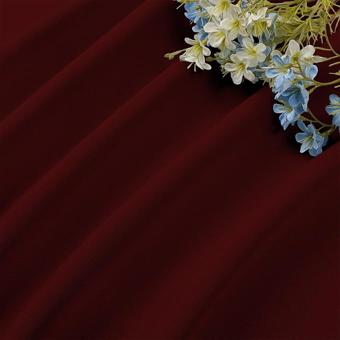 CUCRAF Burgundy Red Blackout Curtains 84 inch Length 2 Panels Set, Rod Pocket - Image 7