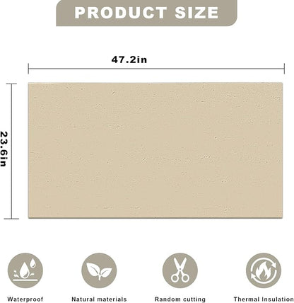 3D Wall Panels - 4PCS 47.2"x23.6" Faux Stone Wall Covering - MCM Modified Clay - Image 2