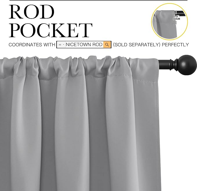 NICETOWN RV Blackout Curtains for Camper Windows, Short Room Darkening Curtains - Image 3