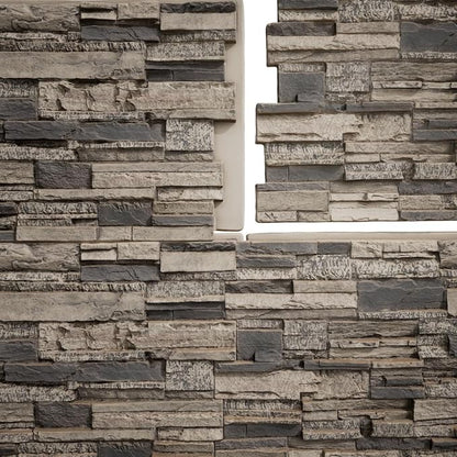 EverStone Cascade Faux Stone Panel, 48 5/8"W x 24 3/4"H x 1 1/4"D, Urban Color - Image 9