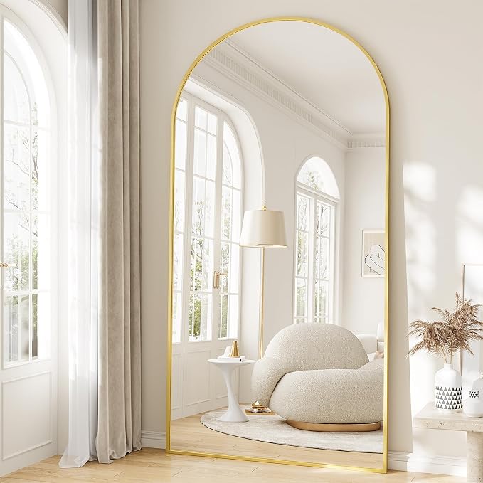 Oversized Full Body Mirror 35x78 inch Arched Full Length Mirror - Image 3