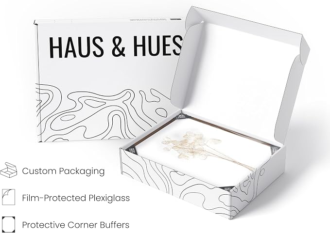 HAUS AND HUES Brown Plant Set of 4-16x20 Framed Walnut - Image 4