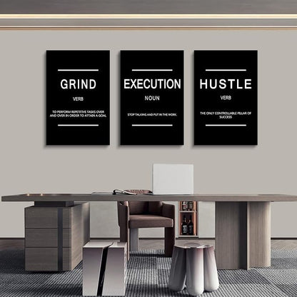 Framed Canvas Wall Art Success Quote, Office Wall Art, Positive Motivational - Image 3