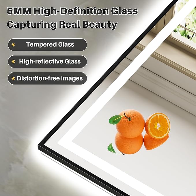 88x38 Inch LED Bathroom Mirror - Image 7