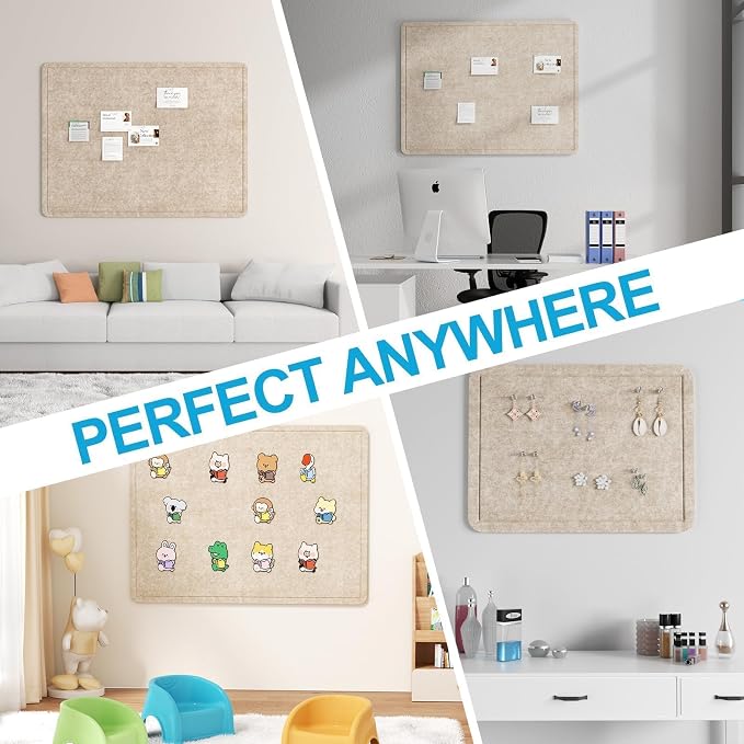 Large Felt Bulletin Board for Wall, Soft Felt Cork Board for Office, Home - Image 7