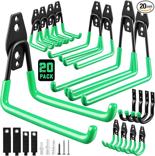 Garage Hooks, Heavy Wall Mount Duty Hooks by MakeLifeBetterEasier