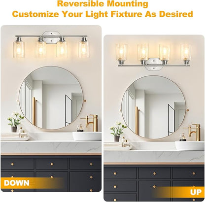 Unicozin Bathroom Light Fixtures, 4 Light Vanity Lights - Image 3