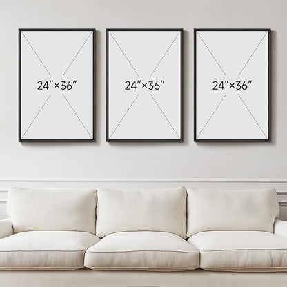 3 Piece Framed Black and White Boho Wall Art - Image 9