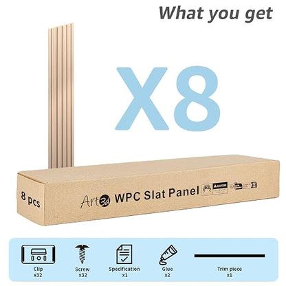 Art3d WPC Slat Wall Panels, Living Room - Image 3