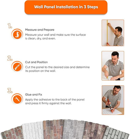 IZODEKOR 3D Brick Effect Wall Panels - Image 7