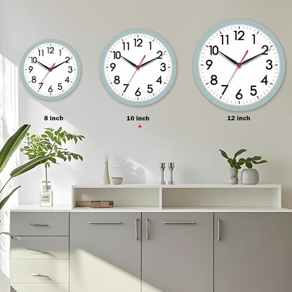 AKCISOT Wall Clock, Modern Small Wall Clocks Battery Operated 10 Inch, Silent - Image 4